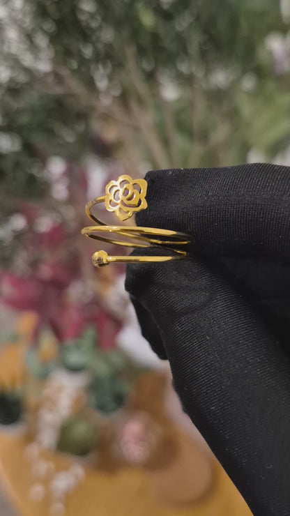 Gold Spiral Ring 21KT - FKJRN21KM11797