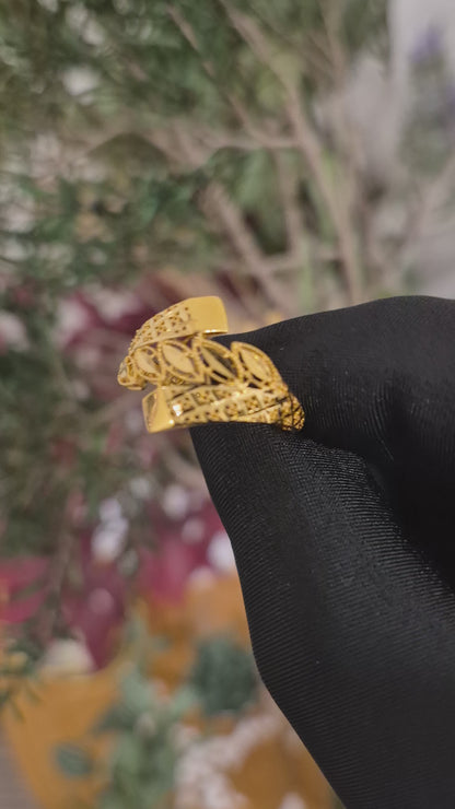 Gold Turkish Design Ring 21KT - FKJRN21KM12174