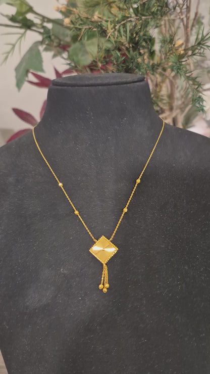 Gold Traditional Necklace 21KT - FKJNKL21KM11852