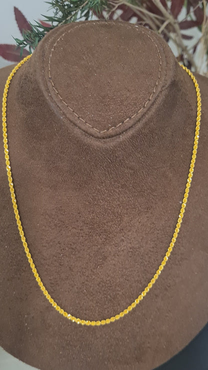 Gold Cable Style Chain 21KT - FKJCN21KM10507