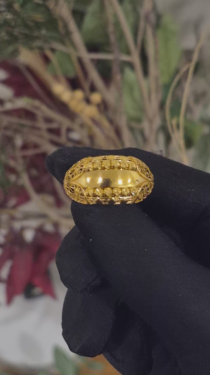 Gold Turkish Design Ring 21KT - FKJRN21KM11958