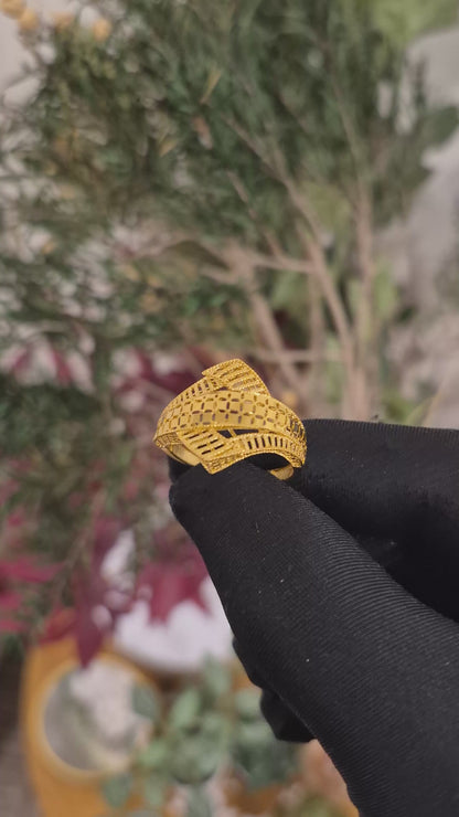Gold Turkish Design Ring 21KT - FKJRN21KM11933