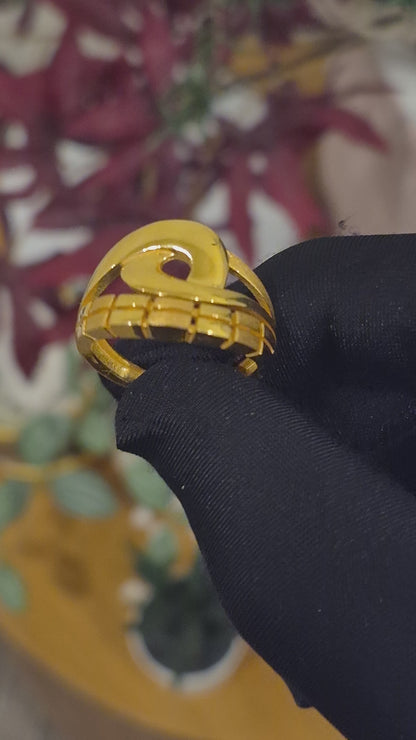 Gold Chunky Ring 21KT - FKJRN21KM11703