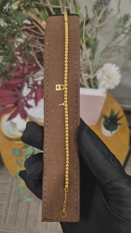 Gold Lock & Key Bracelet 21KT - FKJBRL21KM12154