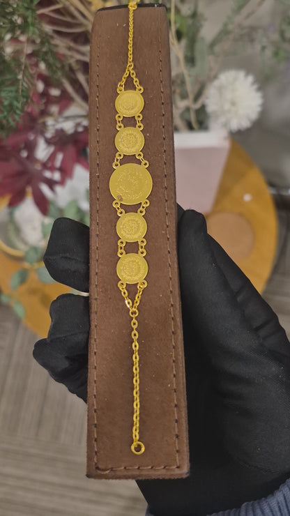 Gold Classic Lira Bracelet 21KT - FKJBRL21KM11638