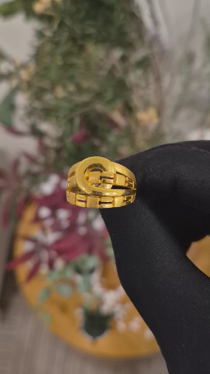 Gold Chunky Ring 21KT - FKJRN21KM11693
