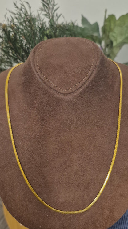 Gold Smooth Snake Chain 21KT - FKJCN21KM10938