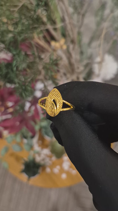 Gold Turkish Design Ring 21KT - FKJRN21KM11778