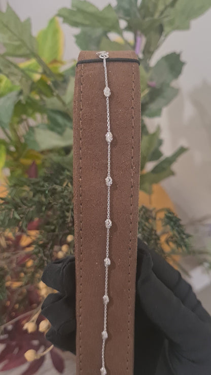 Sterling Silver 925 Round Beads Bracelet - FKJBRLSL10683