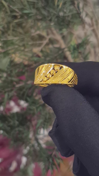 Gold Classic Ring 21KT - FKJRN21KM11717