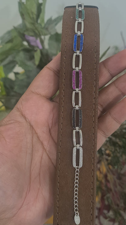 Sterling Silver 925 Chunky Link Bracelet - FKJBRLSL10624