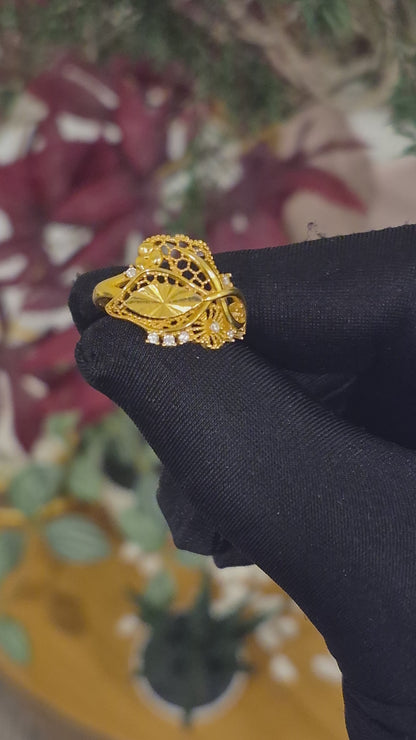 Gold Classic Ring 21KT - FKJRN21KM11712