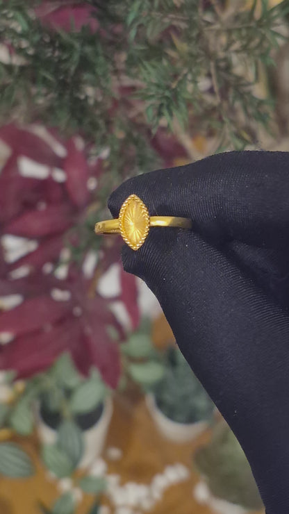 Gold Turkish Design Ring 21KT - FKJRN21KM11716