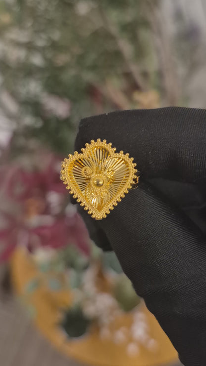 Gold Turkish Design Ring 21KT - FKJRN21KM11758