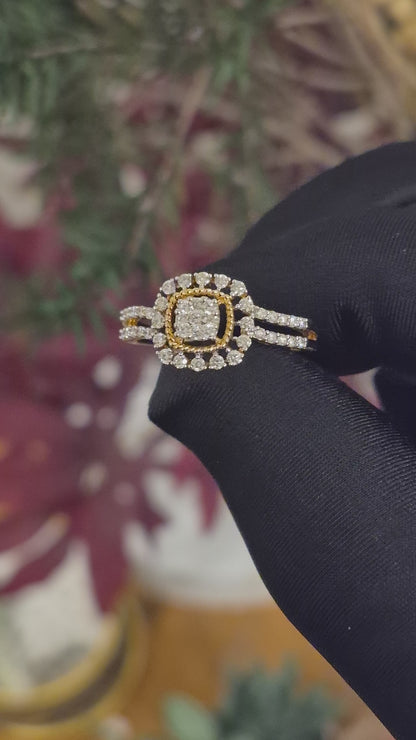 Round Brilliant Cut Diamonds Ring in 18KT Yellow Gold - FKJRN18KMD12106