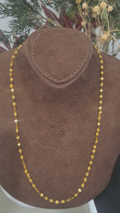 Gold Twisted Rope Link Chain 21KT - FKJCN21KM10503