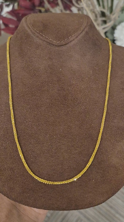 Gold Wheat Link Chain 21KT - FKJCN21KM11589