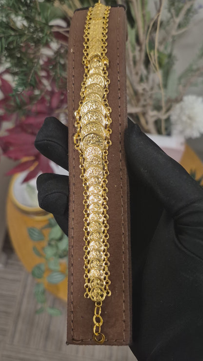Gold Turkish Lira Bracelet 21KT - FKJBRL21KM12158