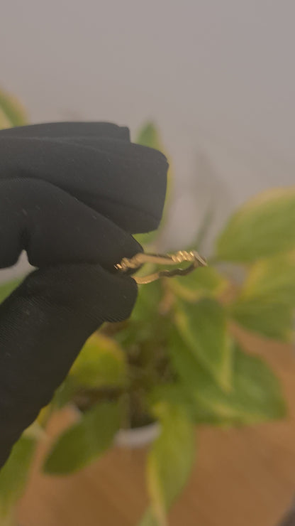 Gold Wavy Pattern Ring 21KT - FKJRN21KM10528