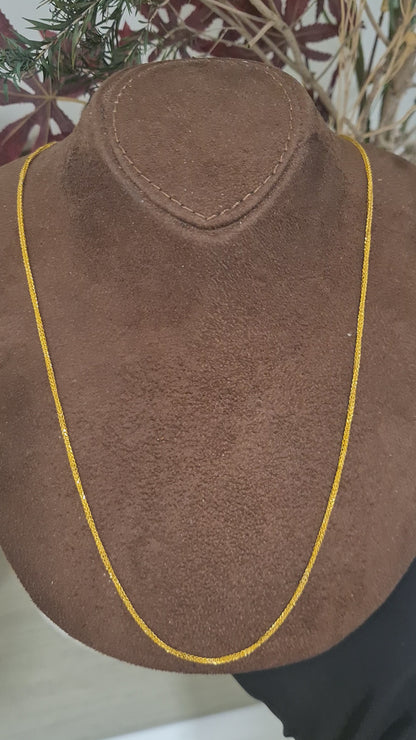 Gold Wheat Link Chain 21KT - FKJCN21KM10509