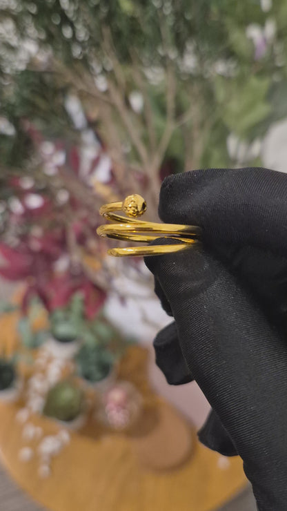 Gold Spiral Ring 21KT - FKJRN21KM11787