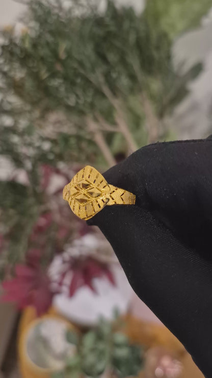 Gold Turkish Design Ring 21KT - FKJRN21KM11941