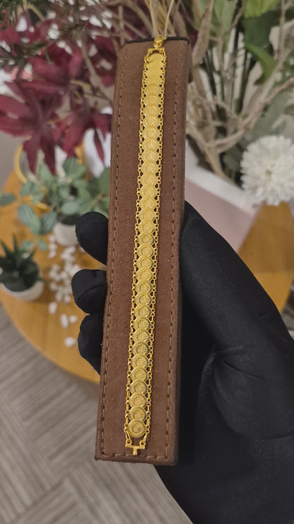 Gold Turkish Lira Bracelet 21KT - FKJBRL21KM11687