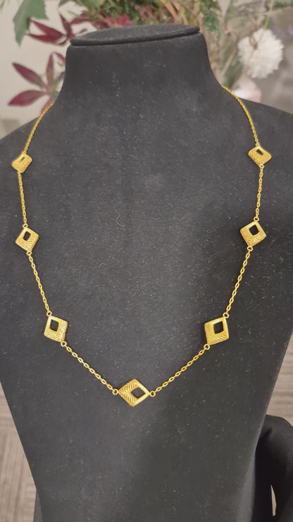 Gold Classic Turkish Necklace 21KT - FKJNKL21KM11801
