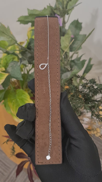 Sterling Silver 925 Crystal Teardrop Bracelet - FKJBRLSL10669