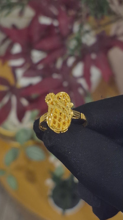 Gold Turkish Design Ring 21KT - FKJRN21KM11704