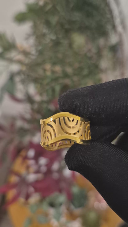 Gold Turkish Design Ring 21KT - FKJRN21KM11886