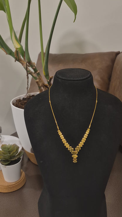 Gold Chunky Chic Necklace 21KT -  FKJNKL21KM12217