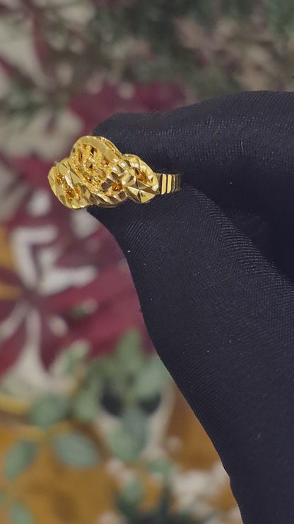 Gold Classic Ring 21KT - FKJRN21KM11701