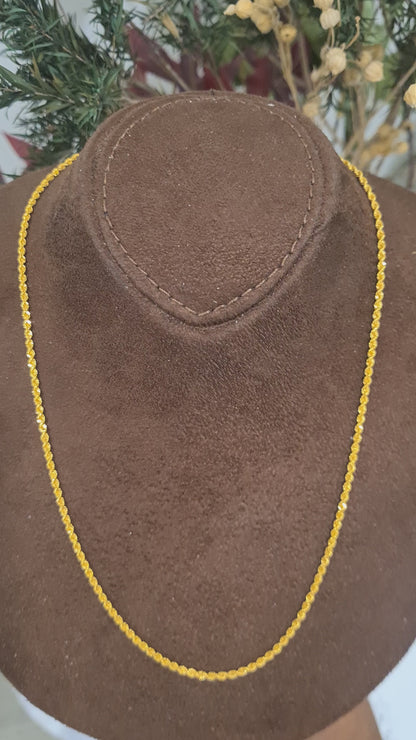 Gold Rope Twist Chain 21KT - FKJCN21KM10508