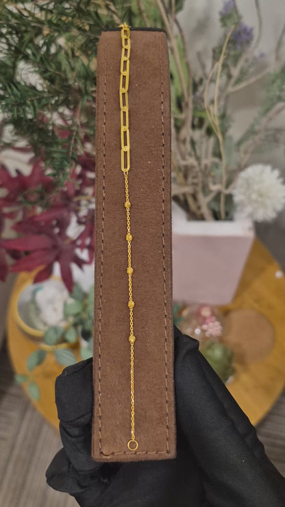 Gold Interlink Bracelet 21KT - FKJBRL21KM11618