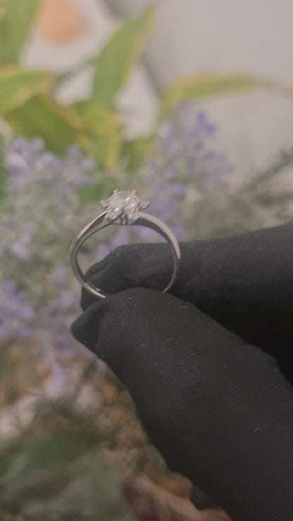 Sterling Silver 925 Star Bloom Ring - FKJRNSL10807