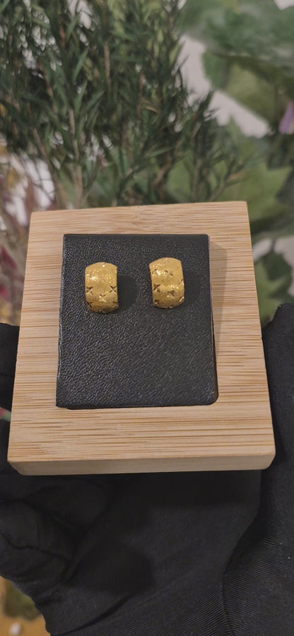 Gold Elegant Earrings 21KT - FKJERN21KM11389