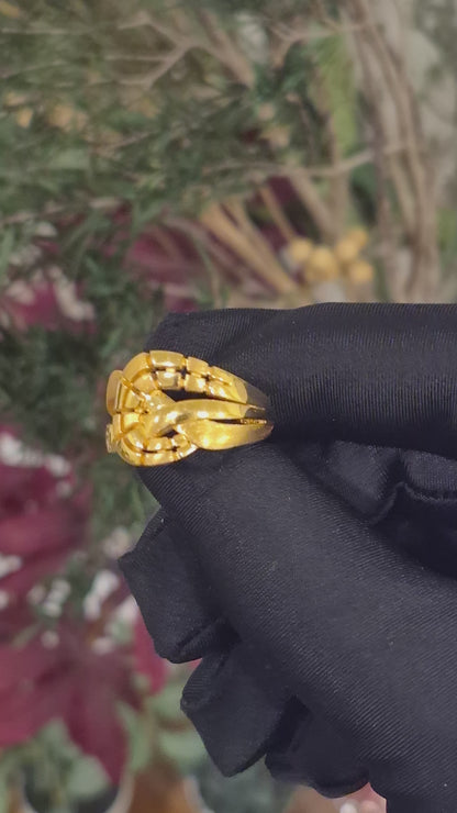 Gold Classic Ring 21KT - FKJRN21KM11718