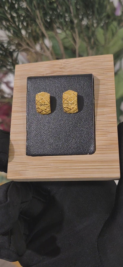 Gold Classic Earrings 21KT - FKJERN21KM11386