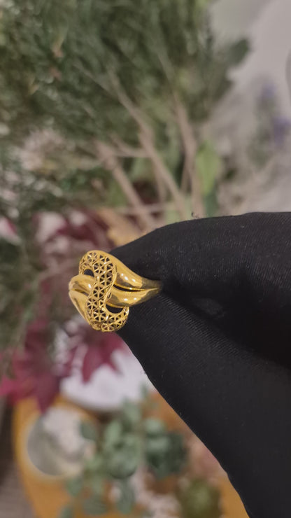 Gold Turkish Design Ring 21KT - FKJBRL21KM11940