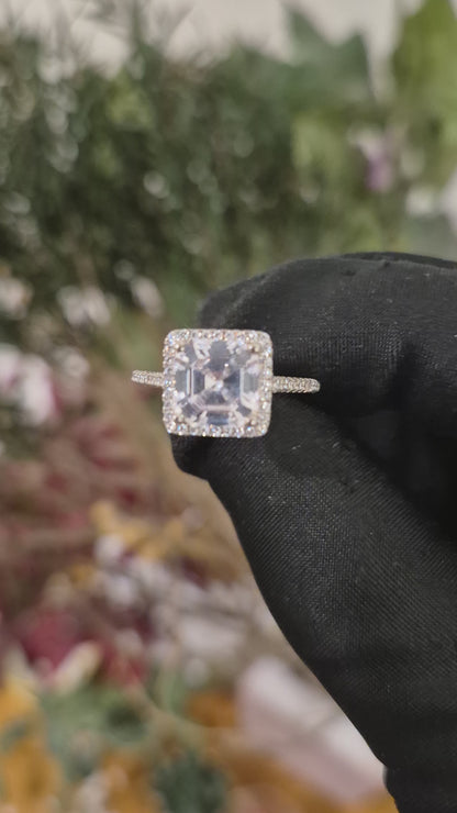 Sterling Silver 925 Halo Style Ring - FKJRNSL11044