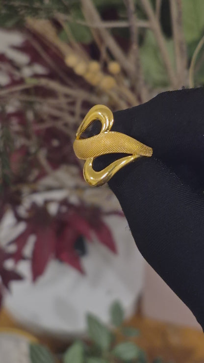 Gold Elegant Design Ring 21KT - FKJRN21KM11952