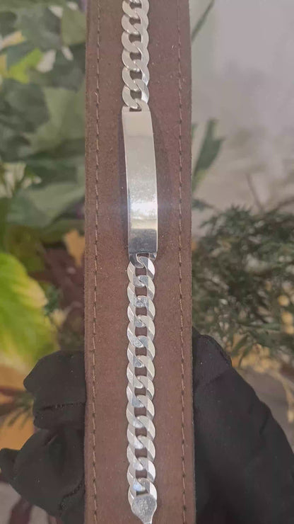 Sterling Silver 925 Bold Curb Link Bracelet - FKJBRLSL10632