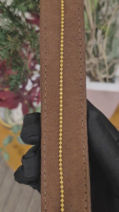 Gold Beaded Link Bracelet 21KT - FKJBRL21KM11538