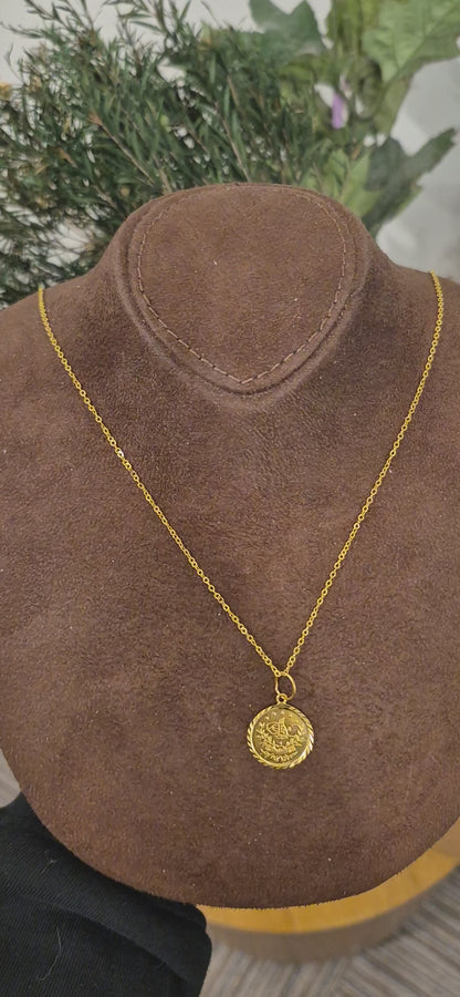 Gold Turkish Coin Necklace 21KT - FKJNKL21KM11289