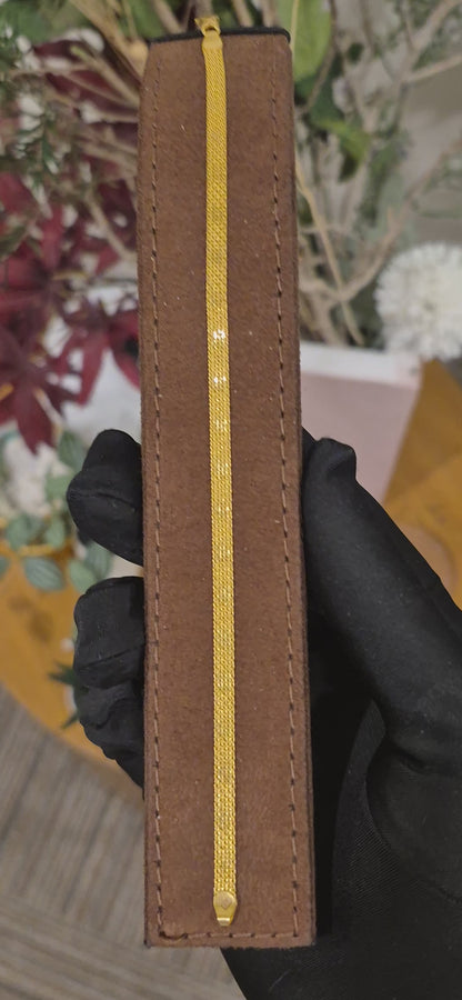 Gold Link Mesh Bracelet 21KT - FKJBRL21KM11595