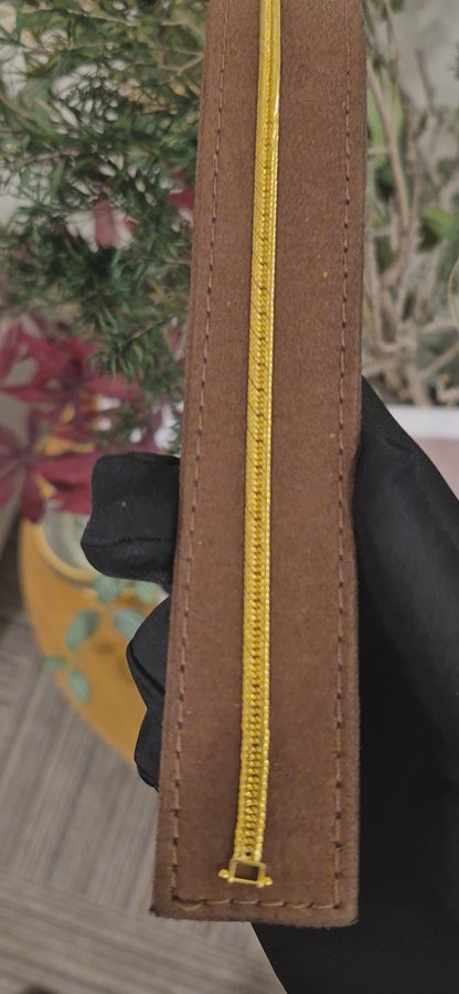 Gold Flat Weave Bracelet 21KT - FKJBRL21KM11541