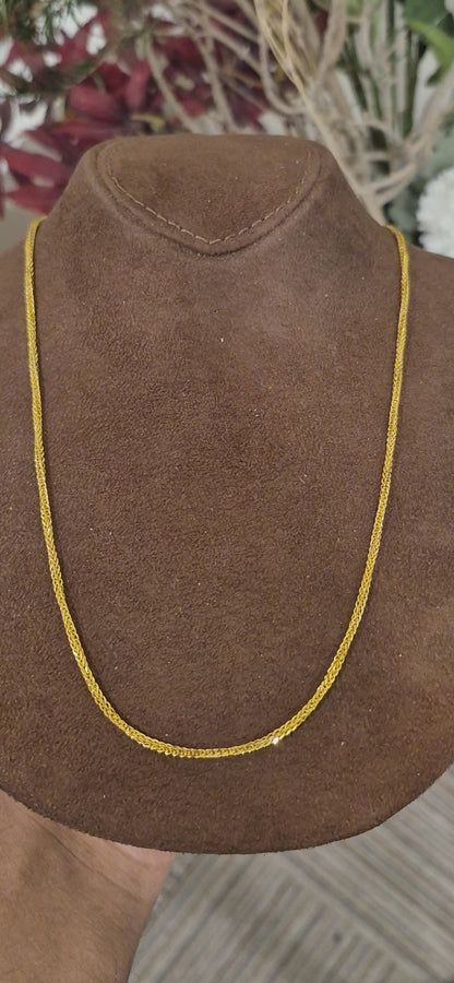 Gold Wheat Link Chain 21KT - FKJCN21KM11589