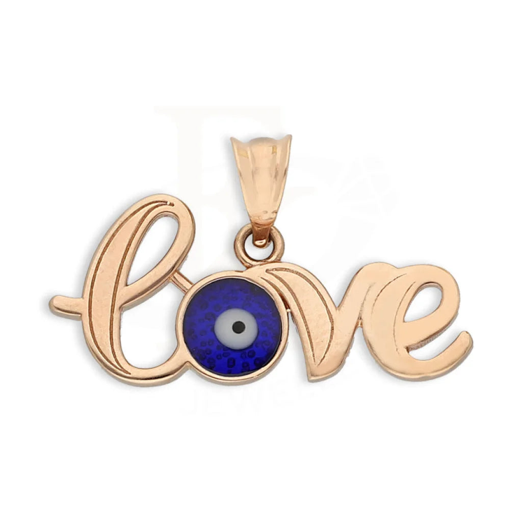 Rose Gold Love And Evil Eye Pendant 18Kt - Fkjpnd18K5226 Pendants