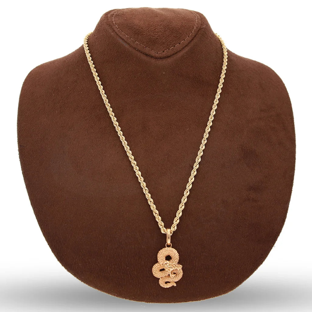 Rose Gold Necklace (Chain With Snake Pendant) 18Kt - Fkjnkl18K5463 Necklaces